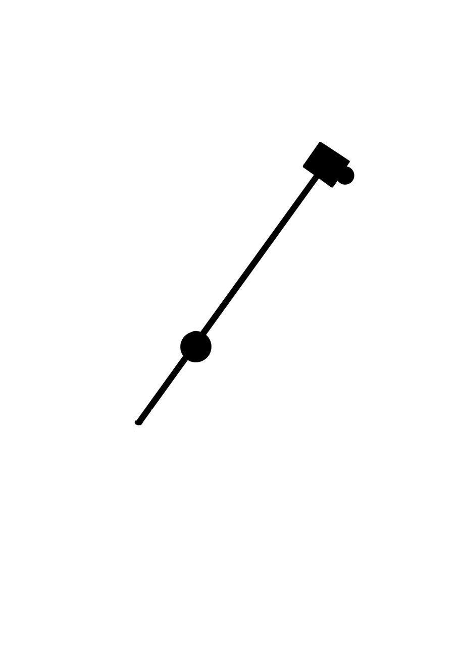 Line drawing of the seconds hand.