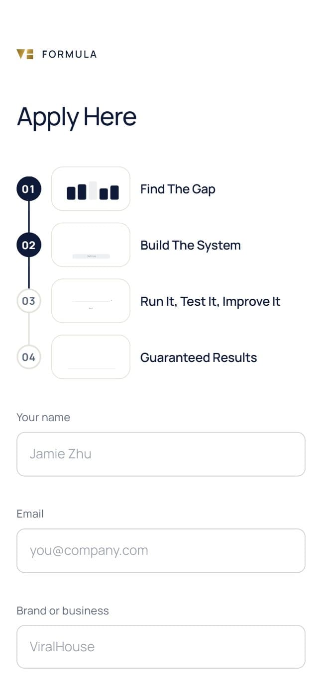 The formula and the Apply form on a phone.